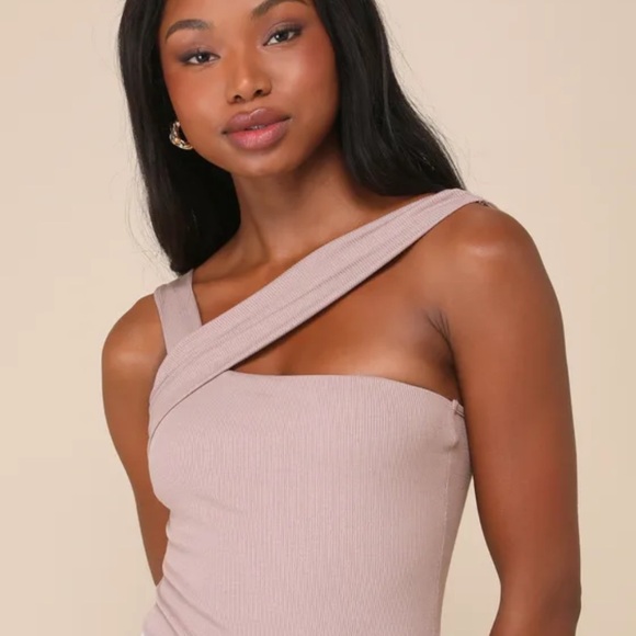 Lulus Ribbed Asymmetrical Body Suit - Picture 4 of 6